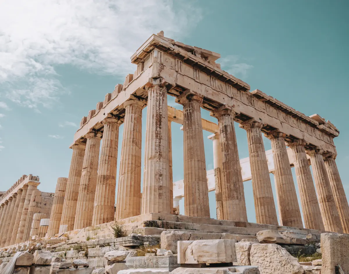 The Parthenon on the Acropolis in Athens in warm daylight